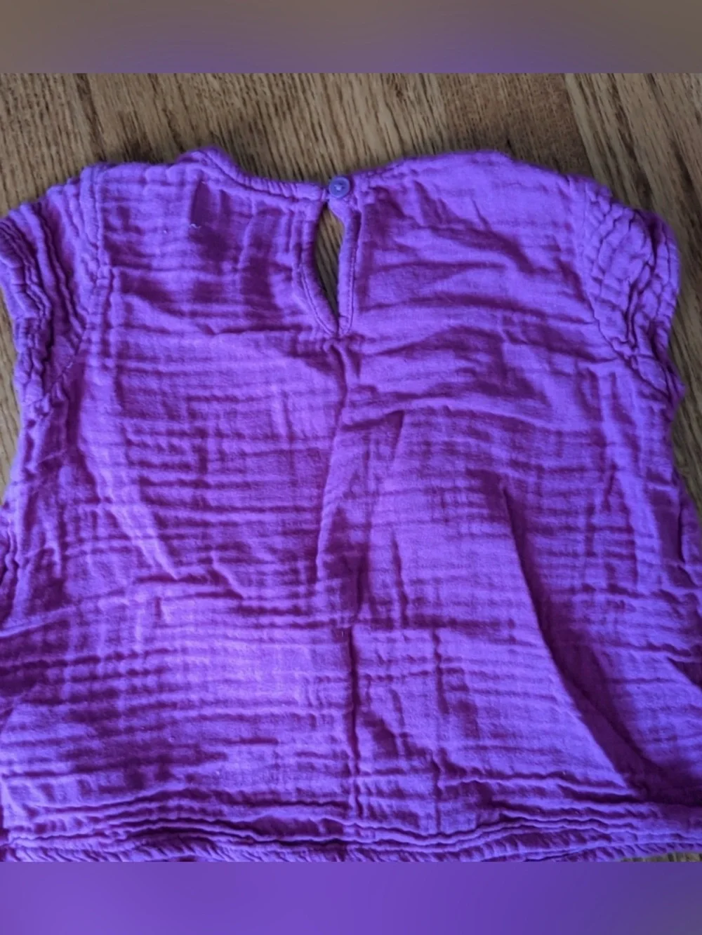 5/$25 Cotton Gauze Minimalist Boho Purple Blouse Top